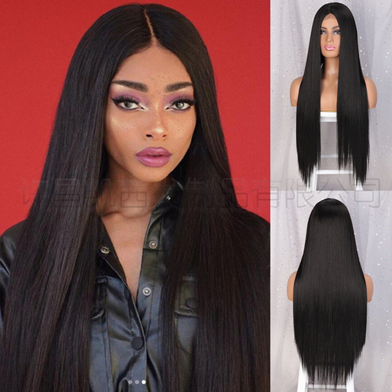 Black Long Straight Wig