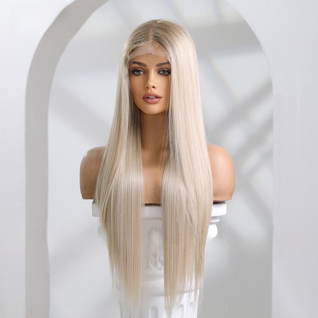 White front lace straight wig