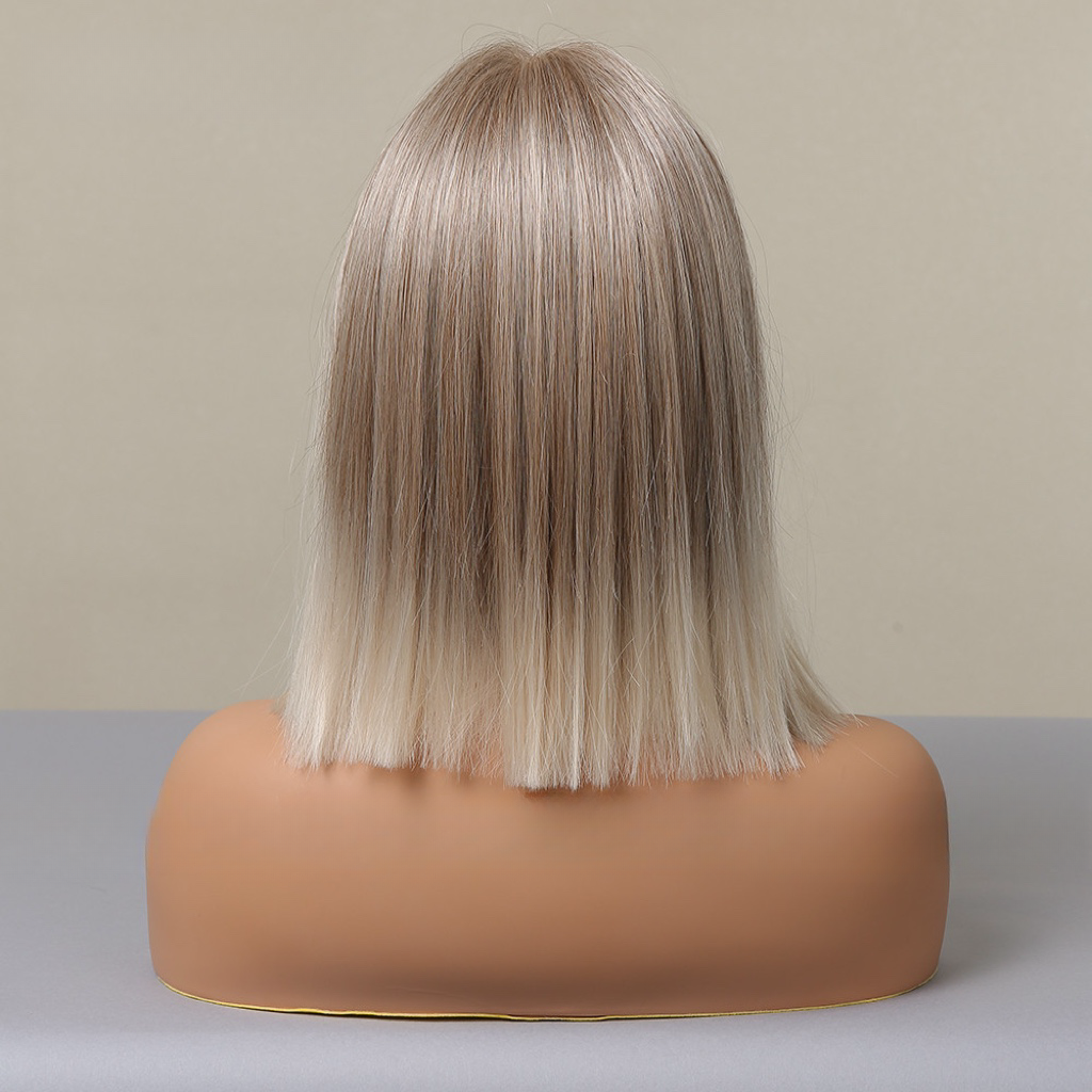 Gold highlight straight Wig