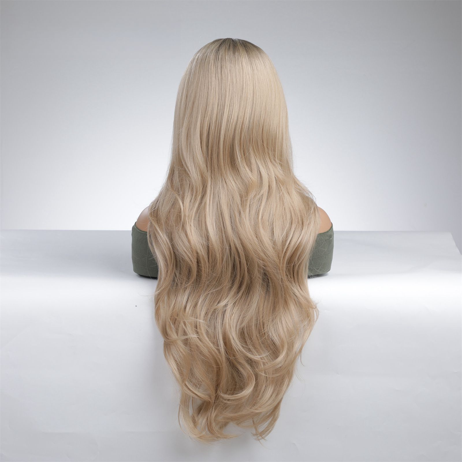 White Blonde Lace Front Wavy Wig