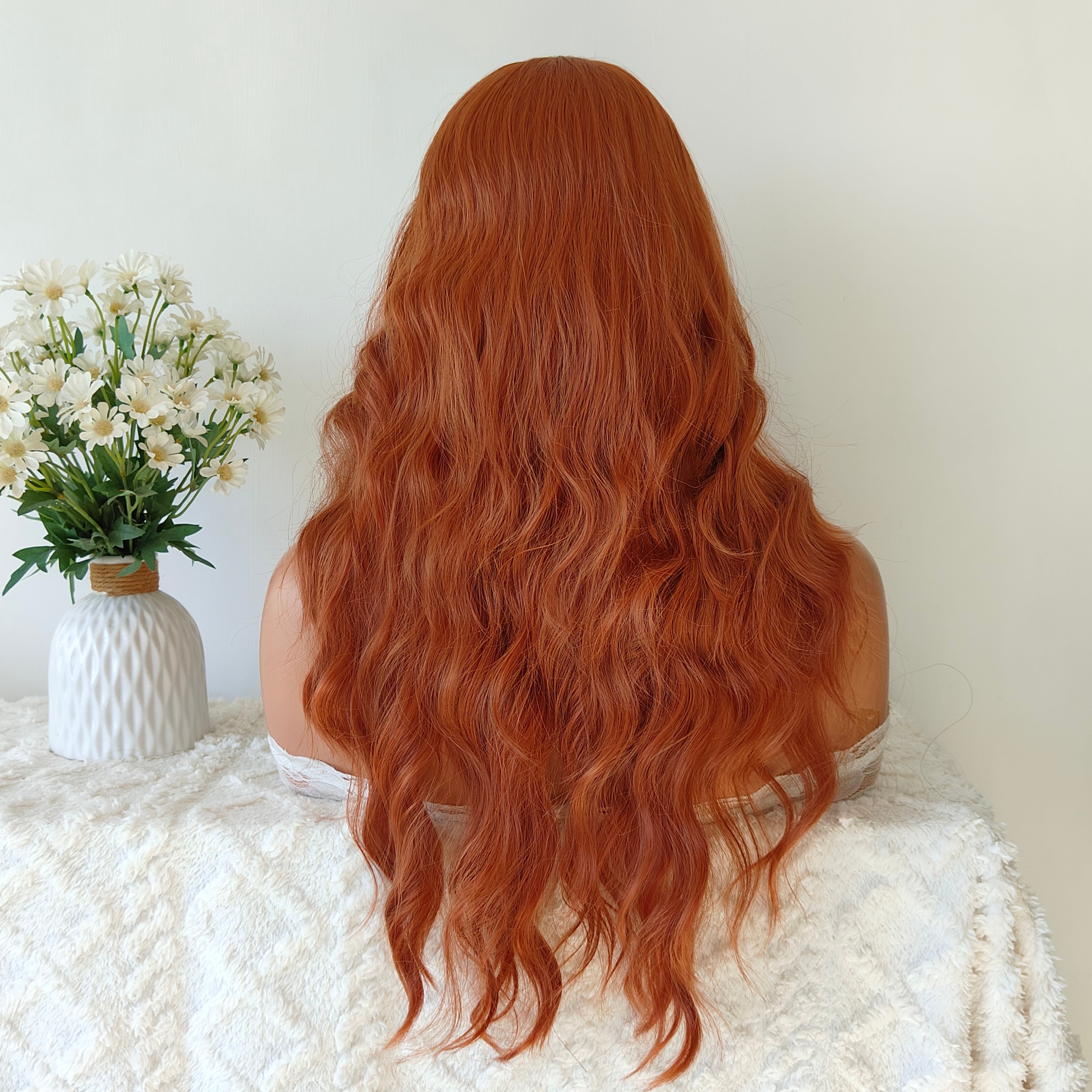 Naomi Red Brown Long Wavy Long Wig