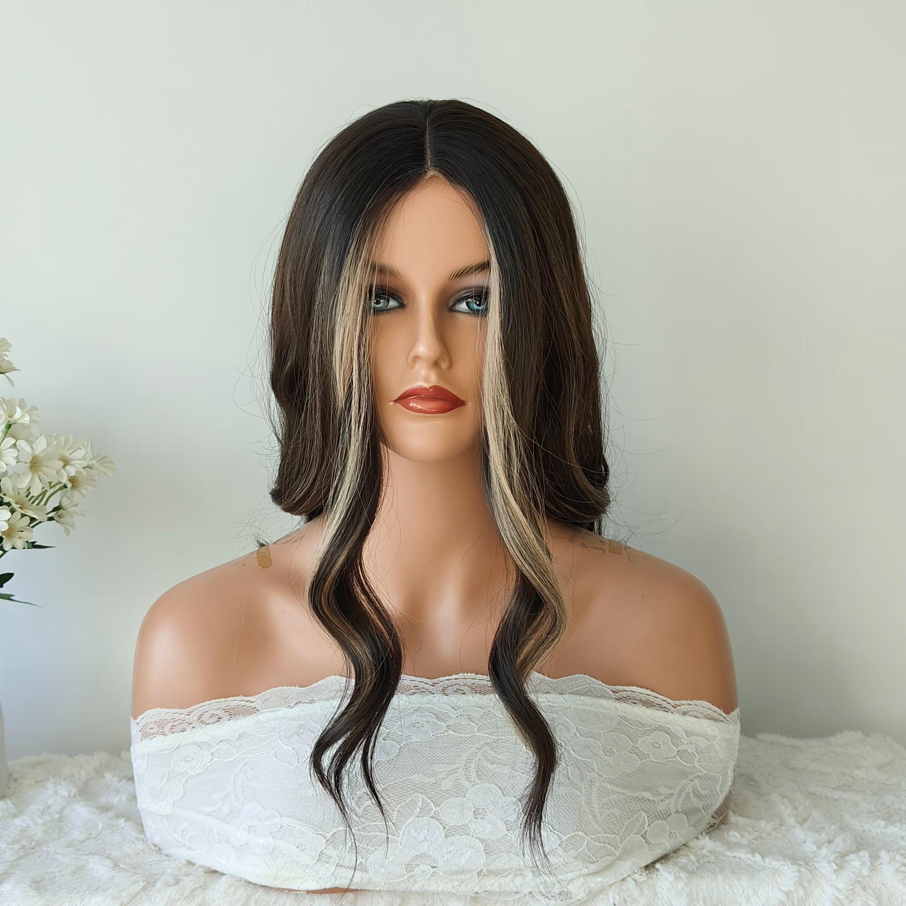 Abigail  Brown Wavy Long Wig Without Bangs