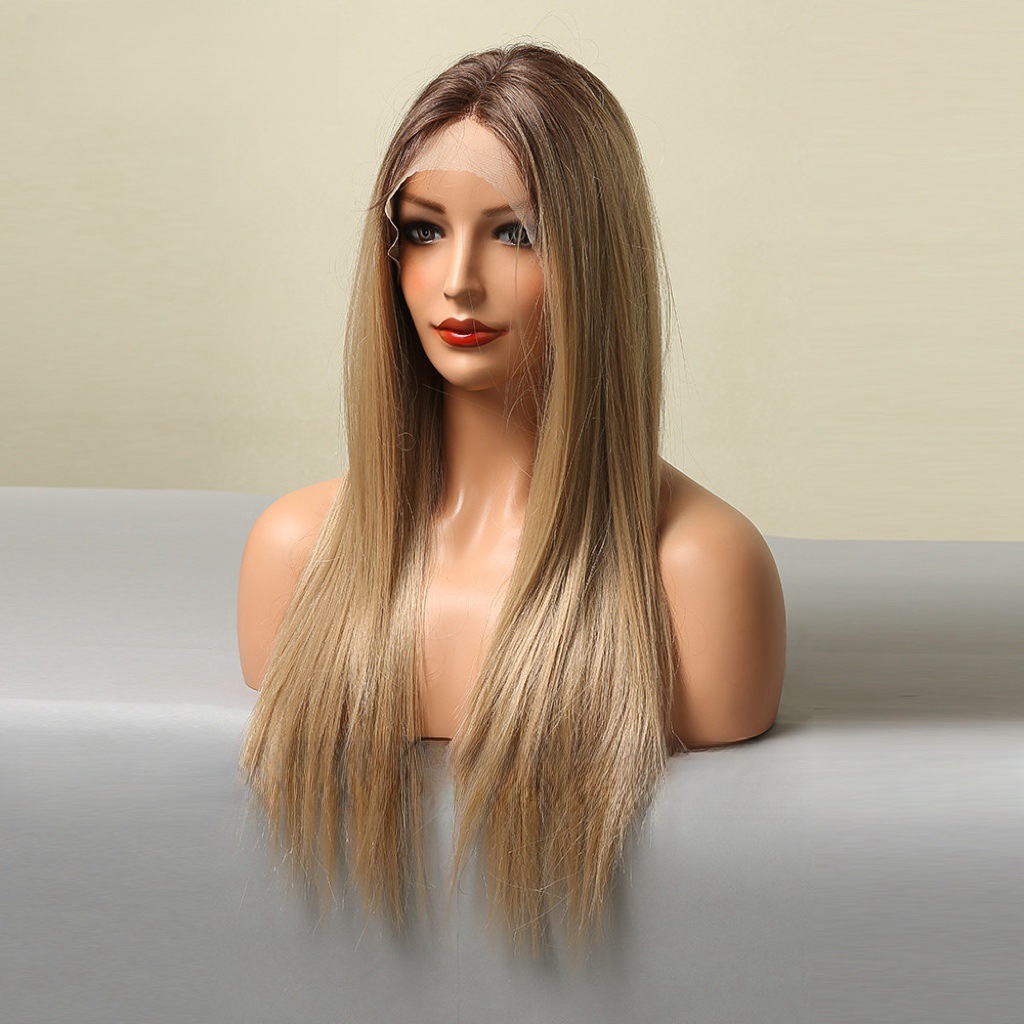 Brown Straight Front Lace Wig