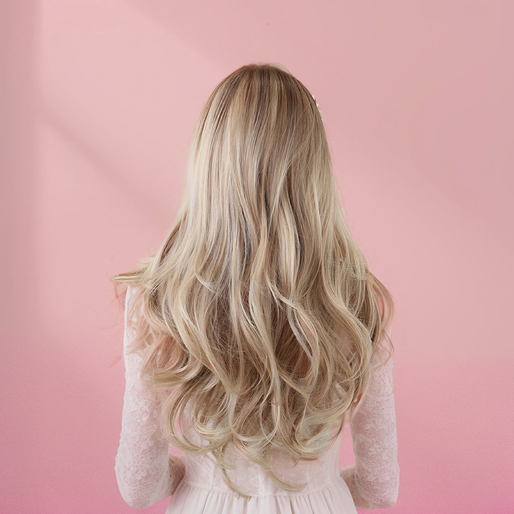 Ella Blonde Long Wavy Wig with Bangs