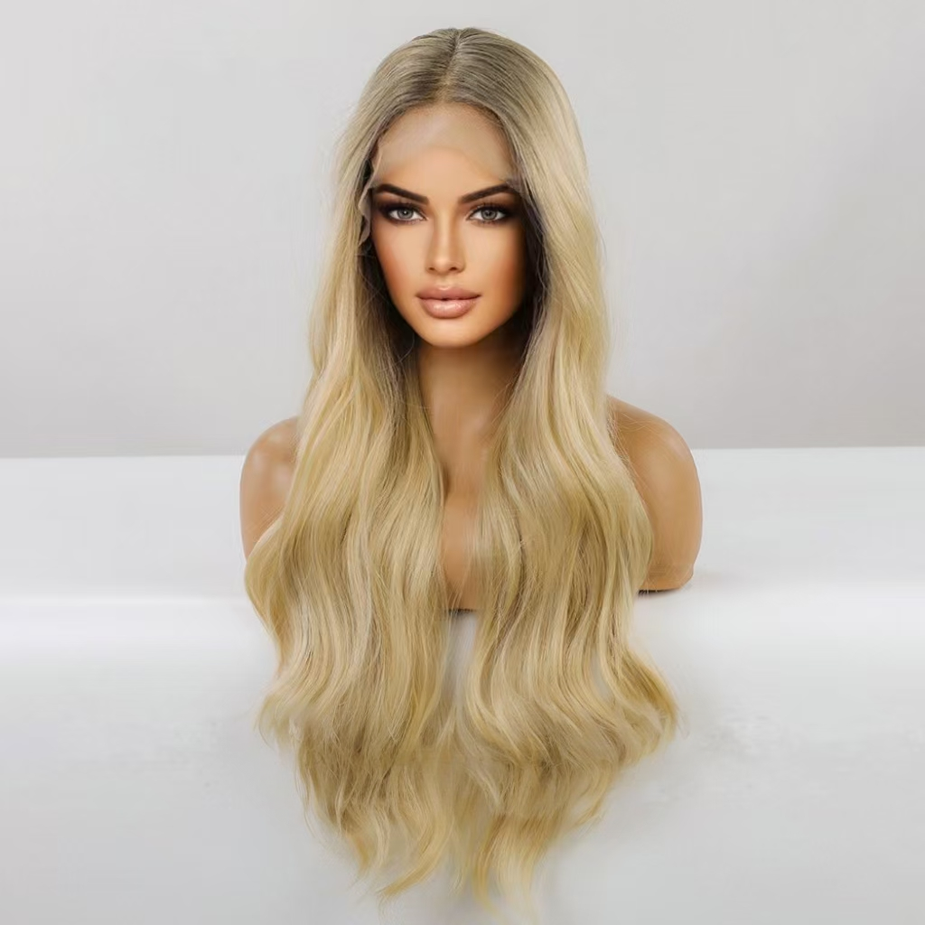 Nora Blonde Long Wavy Front Lace Wig