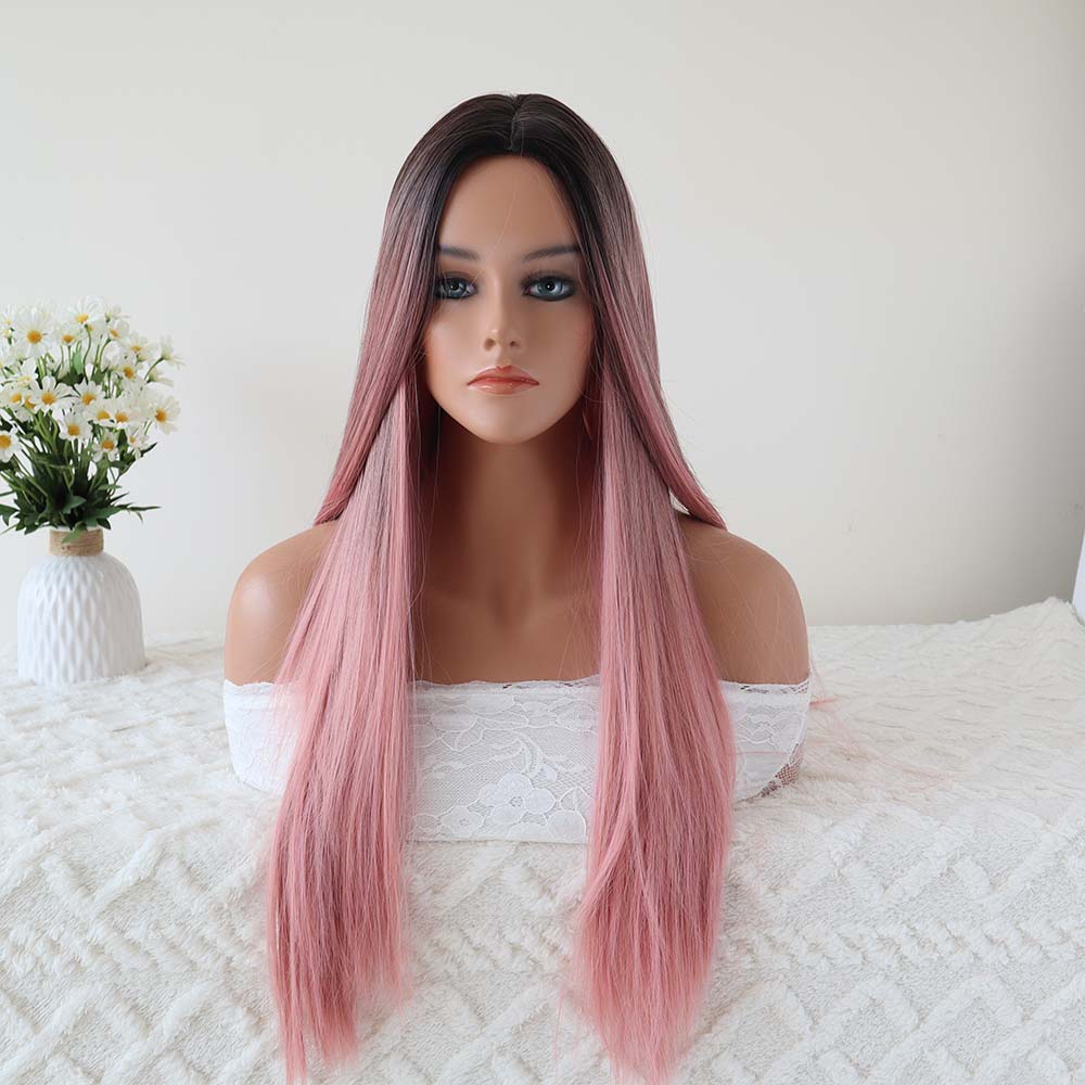 Pink mixed Black Straight Wig Ellie