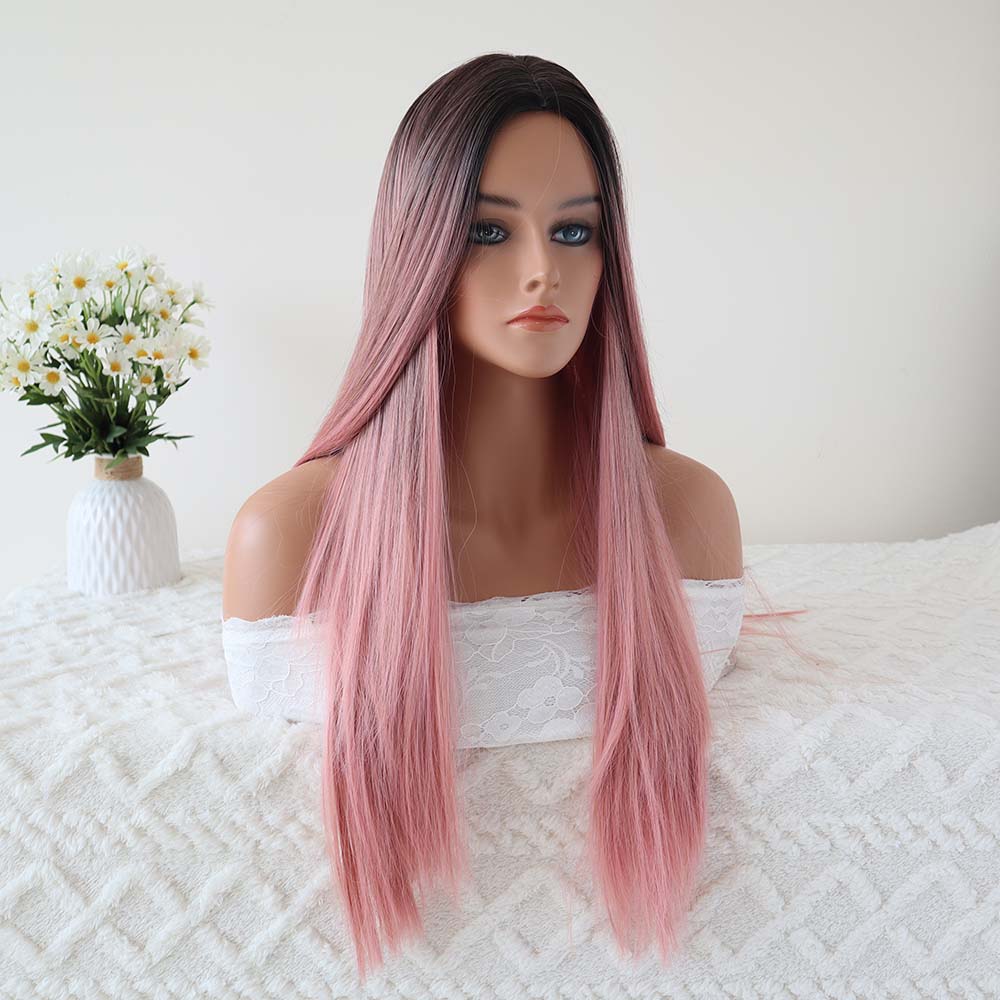 Pink mixed Black Straight Wig Ellie