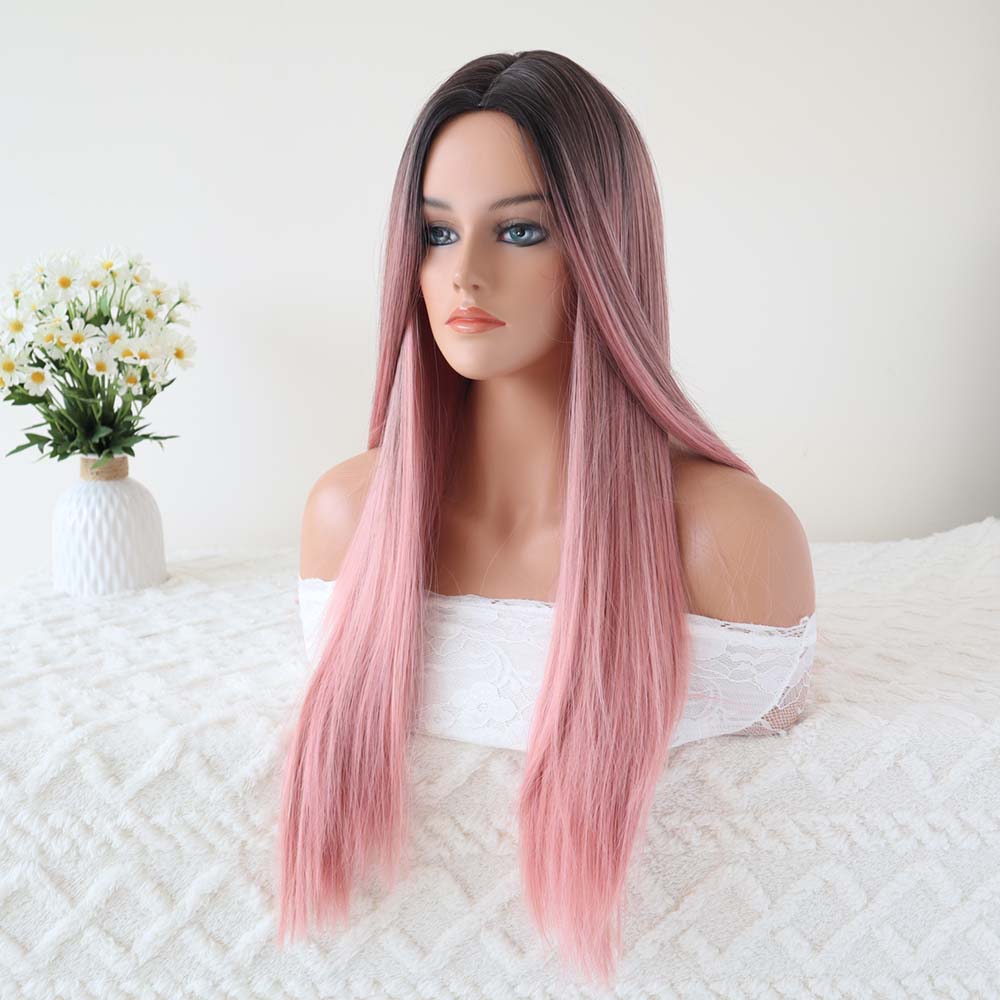 Pink mixed Black Straight Wig Ellie