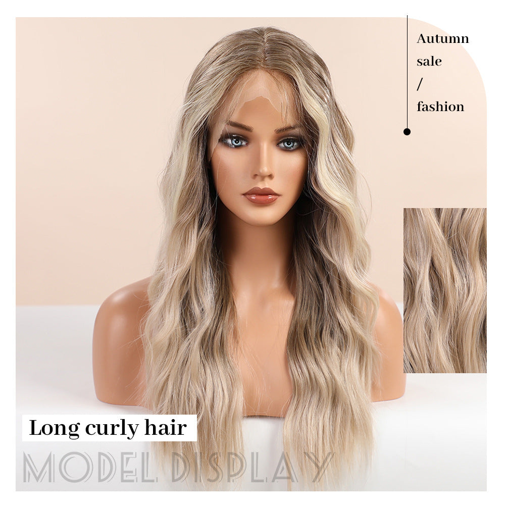 Blonde Long Front Lace Wavy Wig