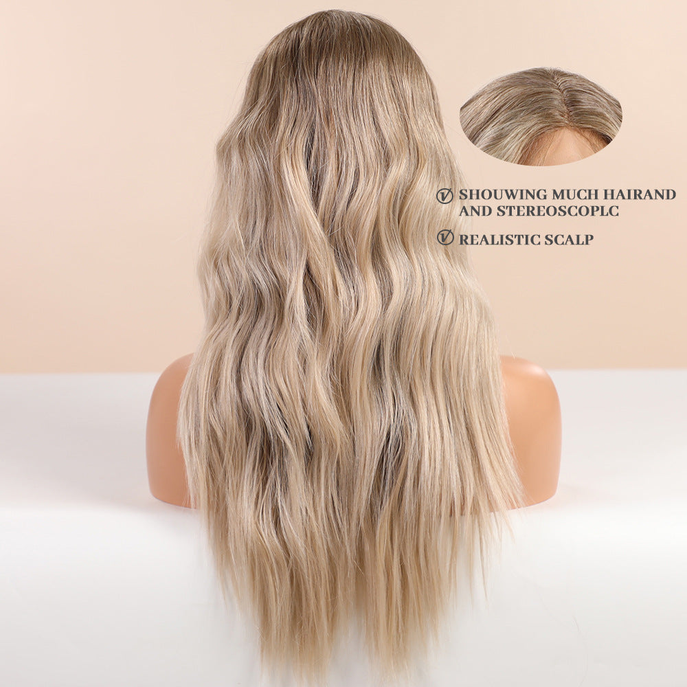 Blonde Long Front Lace Wavy Wig