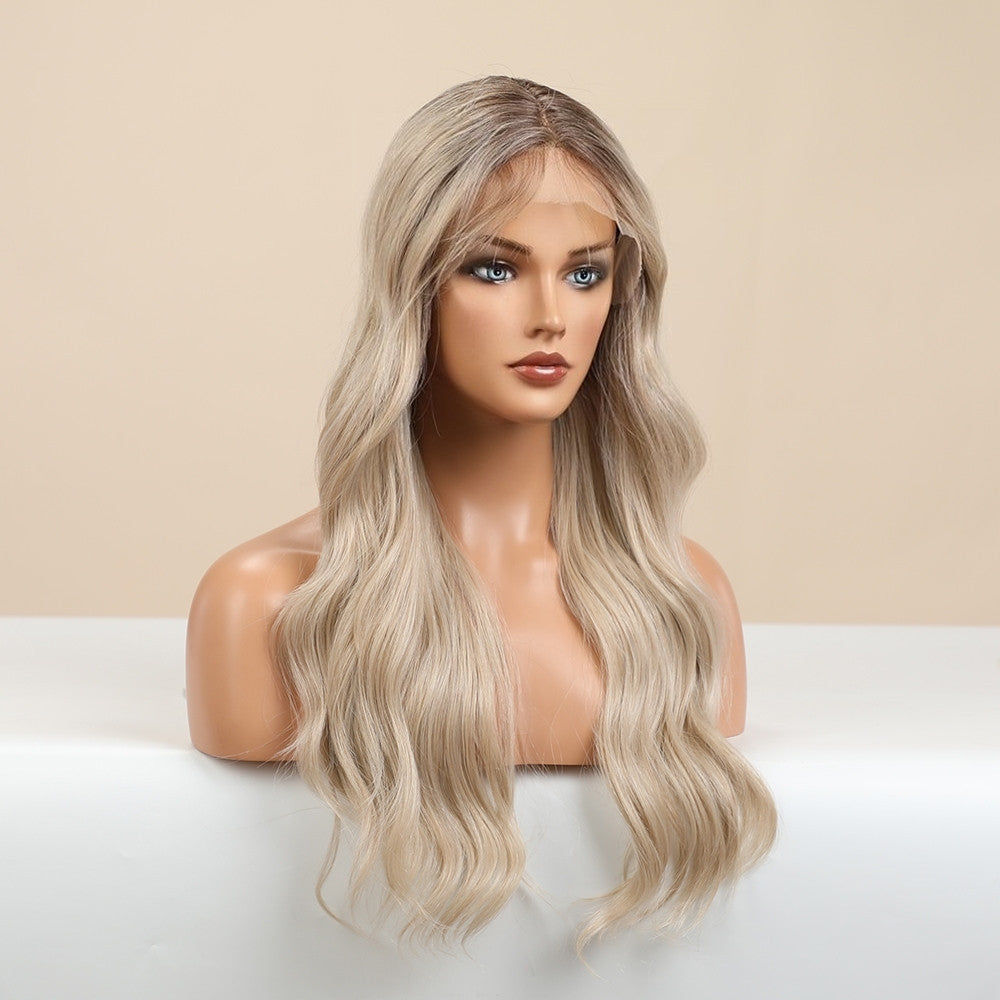 Blonde Long Front Lace Wavy Wig