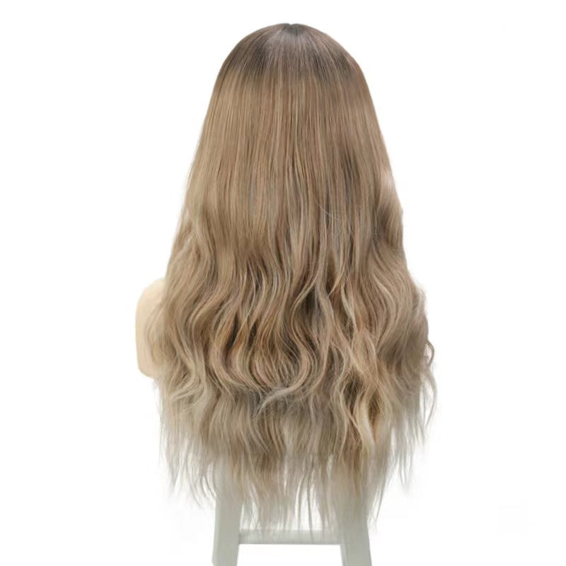 Blonde Long Wave Wig with Bangs