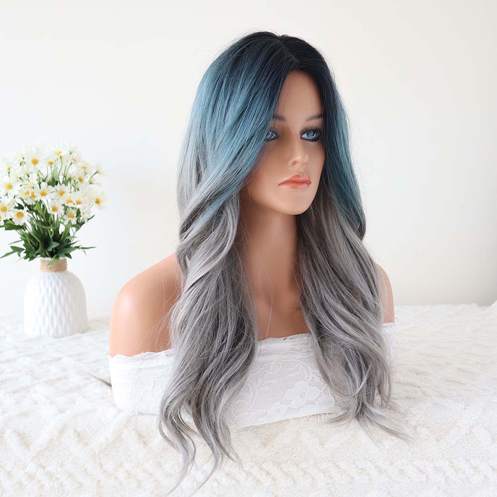 Lucy Blue mixed grey wavy wig