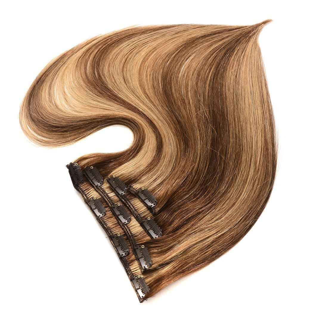 brown highlight wig extension